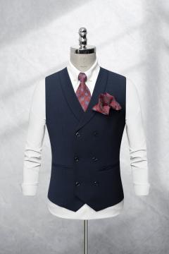 Bộ Suit Xanh Đen Họa Tiết Kẻ Xước Modern Fit TGS374